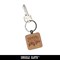Congrats Grad Graduate Graduation Cap Diploma Engraved Wood Square Keychain Tag Charm